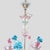 Venetian Murano Glass 3-Arm Chandelier with Flower Decor, 1990s For Sale - Image 4 of 9