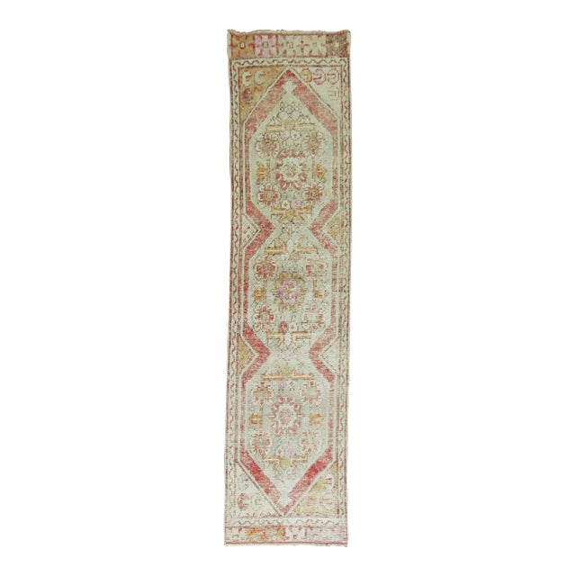 Shabby Chic Turkish Anatolian Runner rug no.31093 For Sale
