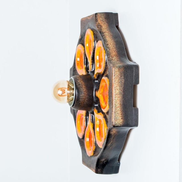 1970s Danish Ceramic Wall Light, 1970 For Sale - Image 5 of 15