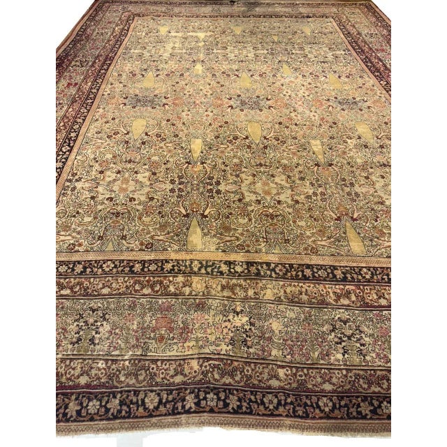 Traditional Pasargad DC Antique Beige Fine Hand Knotted Persian Kermanshah Rug For Sale - Image 3 of 6