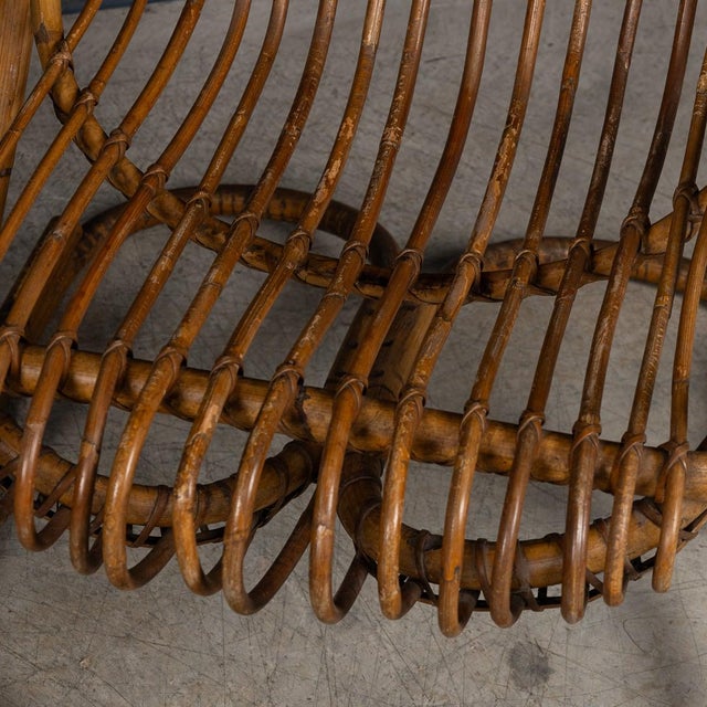 Wood Set of Vintage Italian Wicker Armchairs by Tito Agnoli, 1960 For Sale - Image 7 of 18