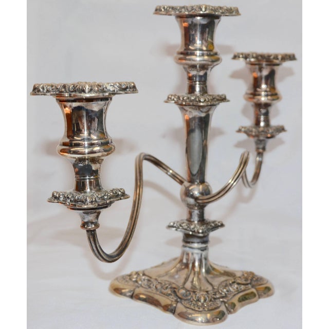 Art Deco e.g. Webster & Sons International Silver Co. Art Deco Pair of Candelabras For Sale - Image 3 of 13