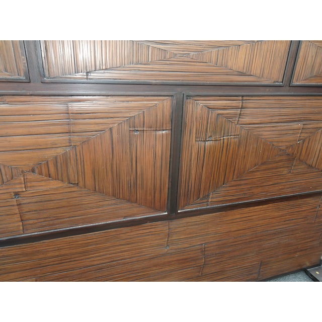 McGuire Faubourg Collection King Size Bedframe Headboard & Footboard W Side Rails For Sale - Image 10 of 12