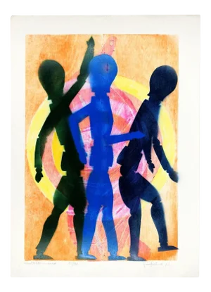 Silhouettes - Original Screen Print by Gianpistone - 1975