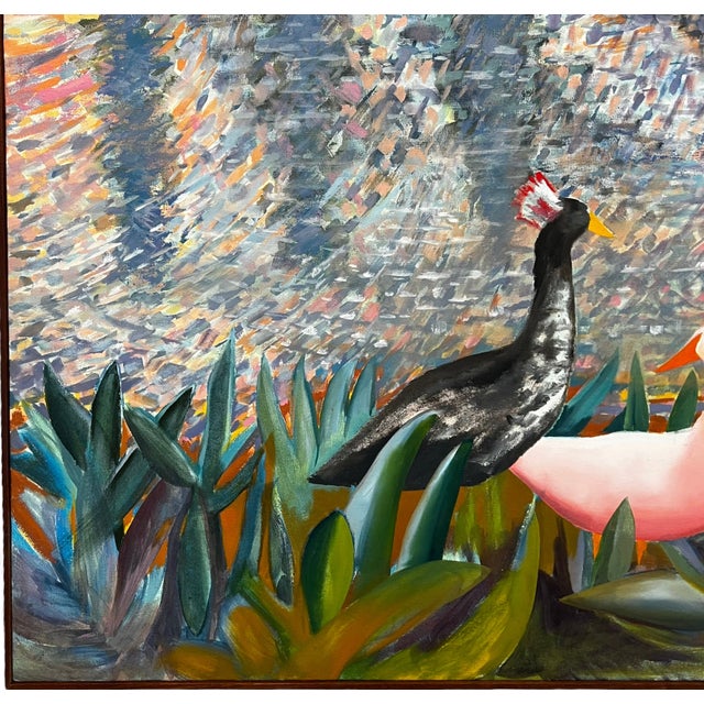 Contemporary “Ducks and Tower at Crescent Park” a Painting by Robert Wymer For Sale - Image 3 of 12
