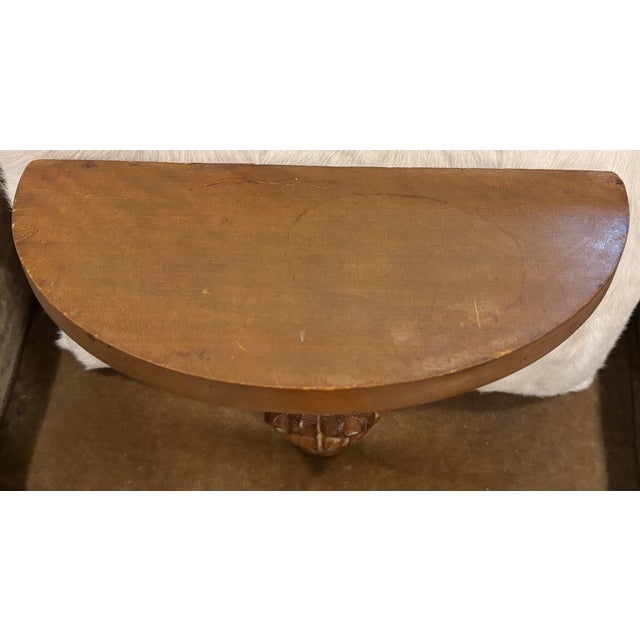 Large Scale Vintage Italian Hand-Carved Wooden Wall Shelf / Wall Bracket For Sale - Image 12 of 12