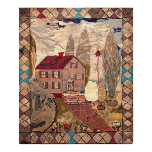 Nazmiyal Collection Antique American Hooked Rug