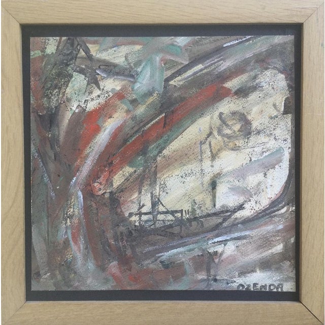 François OZENDA (1923-1976) Composition Gouache Signed lower right 21 x 20 cm Framed This piece is attributed to the...