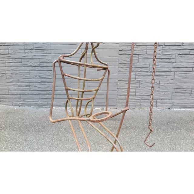 Brown A.R. Gately "Fisherman" Metal Garden Sculpture For Sale - Image 8 of 13