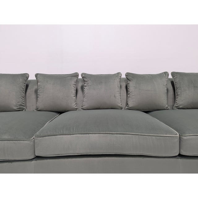 2000 - 2009 Hugo Velvet Green Curve Sofa by Kingcome, 2000s For Sale - Image 5 of 18