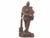 Chinese Antique Rosewood Carved Chinese Fisherman Figurine For Sale - Image 3 of 9