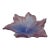 Daum France Amaryllis Amethyst Pate De Verre Crystal Vide-Poche Bowl Signed in Original Box For Sale