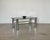 1970s coffee table, chromed steel frame and smoked glass top