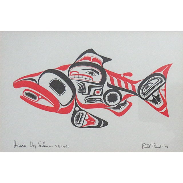 Set of 3 Bill Reid Haida Prints Signed & Framed 1970s Beaver, Salmon, and Raven For Sale - Image 4 of 8