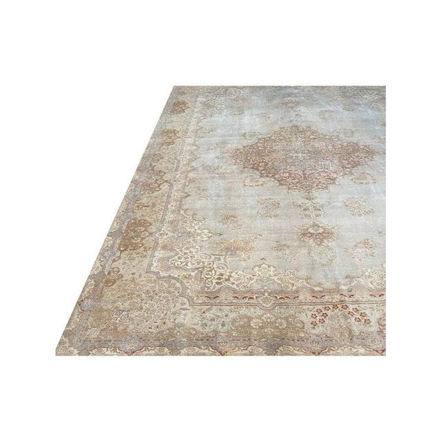 1950s Old Persian Tabriz Area Rug 10x15 For Sale In Dallas - Image 6 of 12