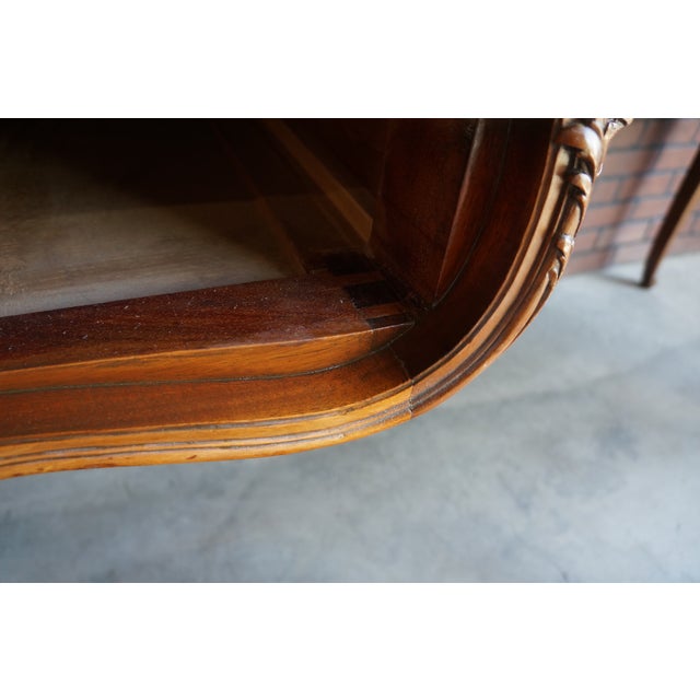 Vintage Walnut French Style Writing Desk For Sale - Image 6 of 9