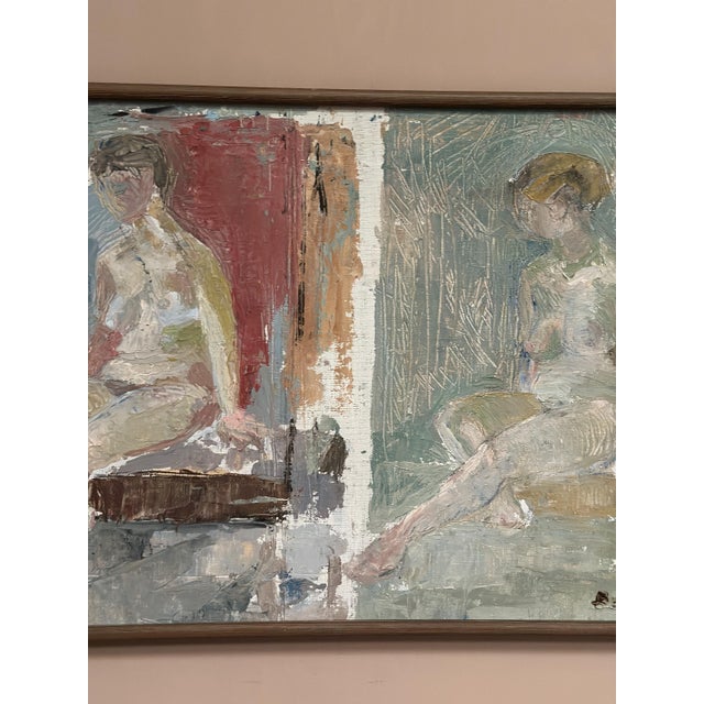 Berggren, Nude Figures, 1960s, Oil Painting on Canvas, Framed For Sale - Image 10 of 16