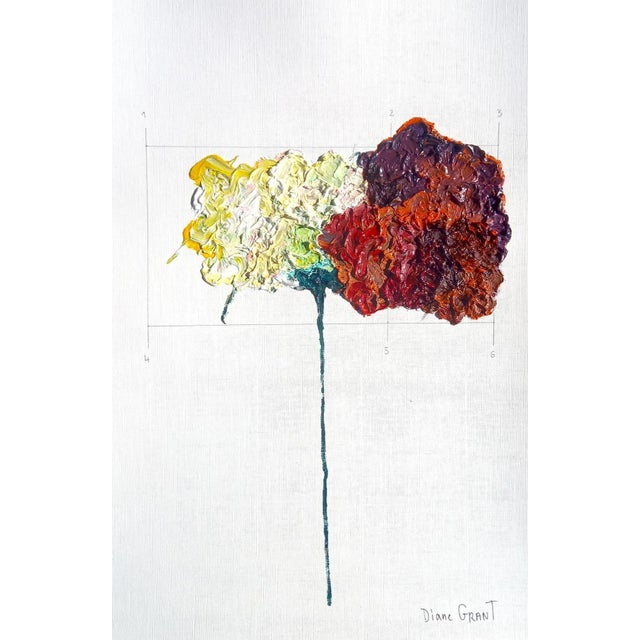 Organic Modern Original Flower Painting by Diane Grant Oil and pencil on high quality 'Hahnemuhle' Canvas Grain Fine Art...