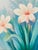 1970s White Lotus Oil on Canvas American Painting R Francis For Sale - Image 4 of 5
