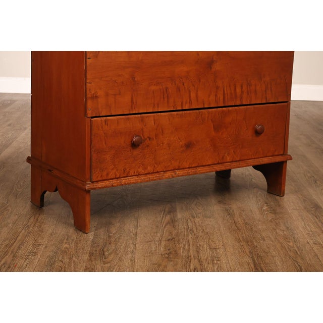 Antique American Country Birdseye Maple Blanket Chest With Lower Drawer For Sale - Image 12 of 18