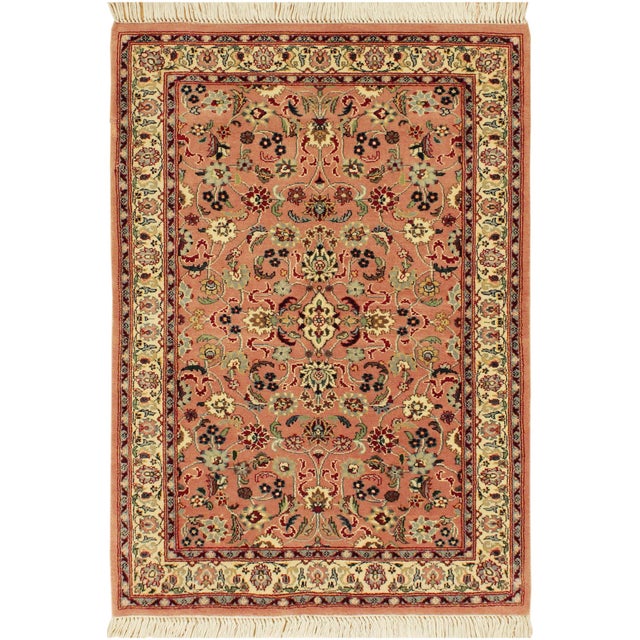 Shabby Chic 1990's Pak-Persian Pink/Beige Wool Rug - 2'7'' X 4'2'' For Sale - Image 9 of 9