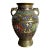 Antique Japanese Brass Enameled Chapleve Vase For Sale