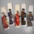 Vintage Japanese Geisha Figures on Shikishi Panels, 1950s, Set of 5 For Sale - Image 13 of 18