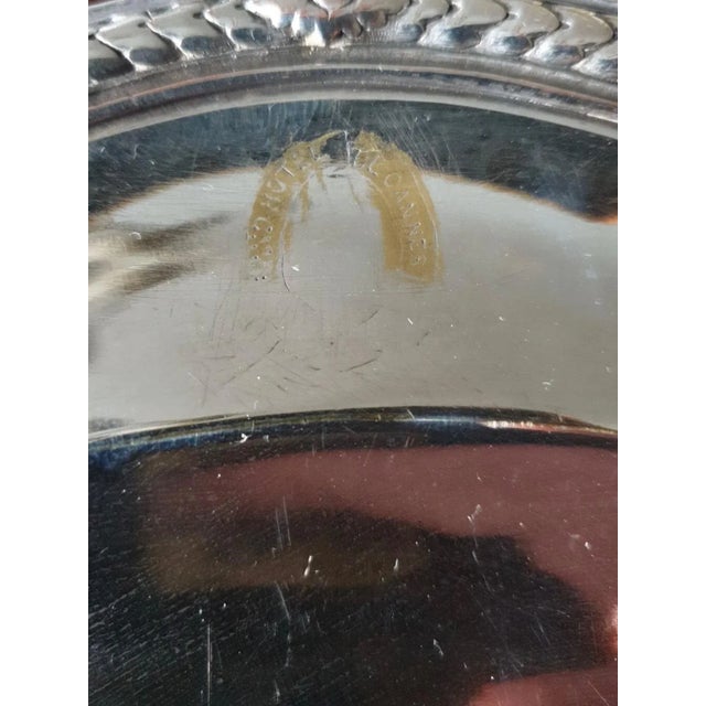 French Antique Christofle Silver Tray From Grand Hotel in Cannes For Sale - Image 3 of 10