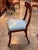 Traditional 19th Century Set of Seven Klismos Chairs With Blue Leather Seats For Sale - Image 3 of 12