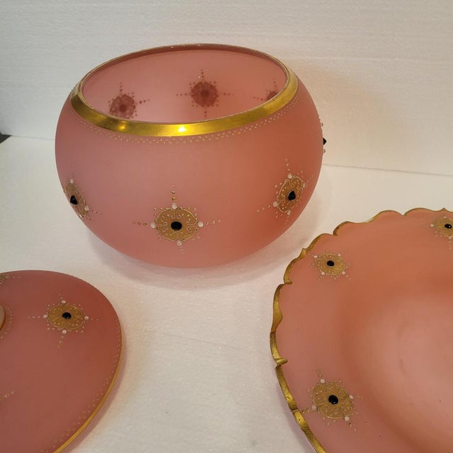Napoleon III Pumpkin-Shaped Pink Opaline Glass Punch Bowl from Baccarat, France, 1890s For Sale - Image 13 of 18
