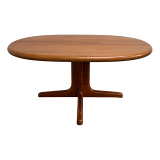 Vintage Oval Coffee Table in Teak from Glostrup, Denmark, 1960s For Sale