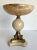 1960's Brass and Alabaster Stone Pedestal Bowl For Sale In Los Angeles - Image 6 of 11