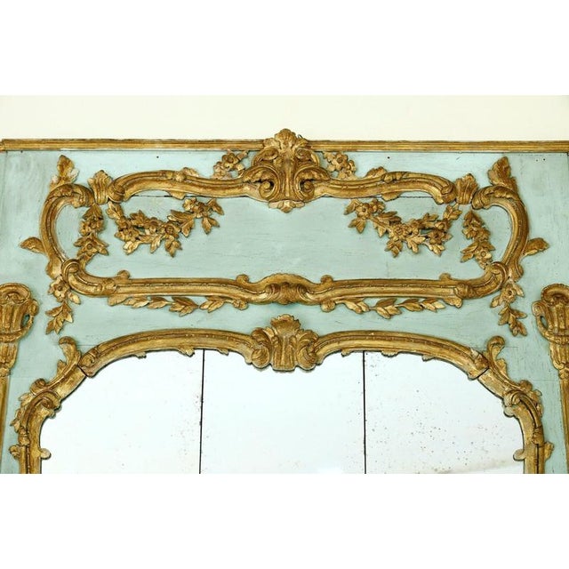 Large Transition Wooden Mirror, 18th Century For Sale - Image 4 of 15
