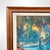 Vintage Japanese Signed Oil Painting Coastal Beach Scene W/ Sailboats in Burlwood Frame For Sale In San Diego - Image 6 of 11