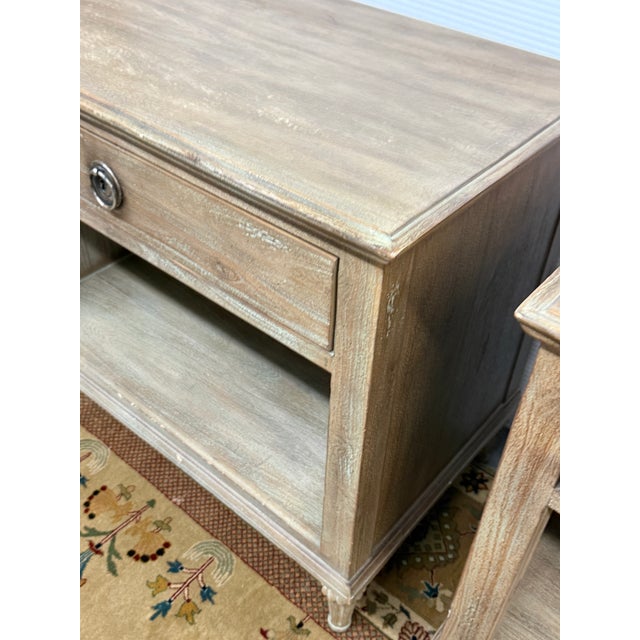 French Restoration Hardware Maison Open Nightstands, Pair For Sale - Image 3 of 12