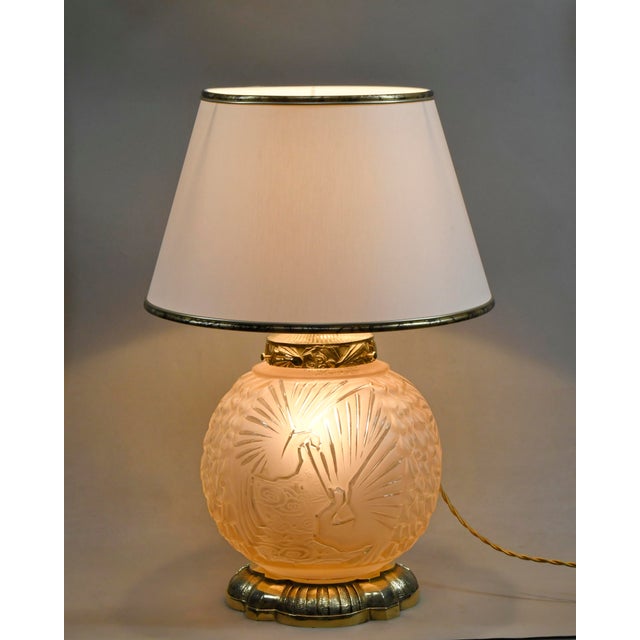 Art Deco French Art Deco Table Lamp by Muller Freres - 1930 France For Sale - Image 3 of 14