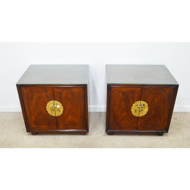 Henredon Pan Asian Nightstands a Pair For Sale - Image 10 of 18