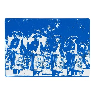 Contemporary Colonial Drum Corps Serigraph For Sale
