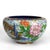 Oversized Vintage Chinese Cloisonne Enameled Bowl With Floral & Pheasants 20thC For Sale - Image 4 of 11