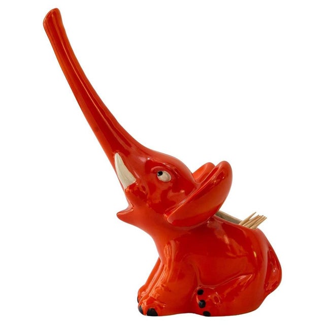 Goebel porcelain toothstick holder elephant ca. 1970s Original condition