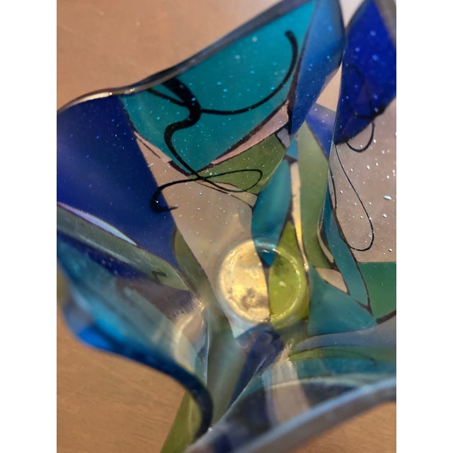 Bobbi Vischi Style Hand Blown Hankerchief Glass For Sale In Denver - Image 6 of 6