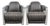 Industrial Black Cowhide Aviator Chairs, Set of 2 For Sale