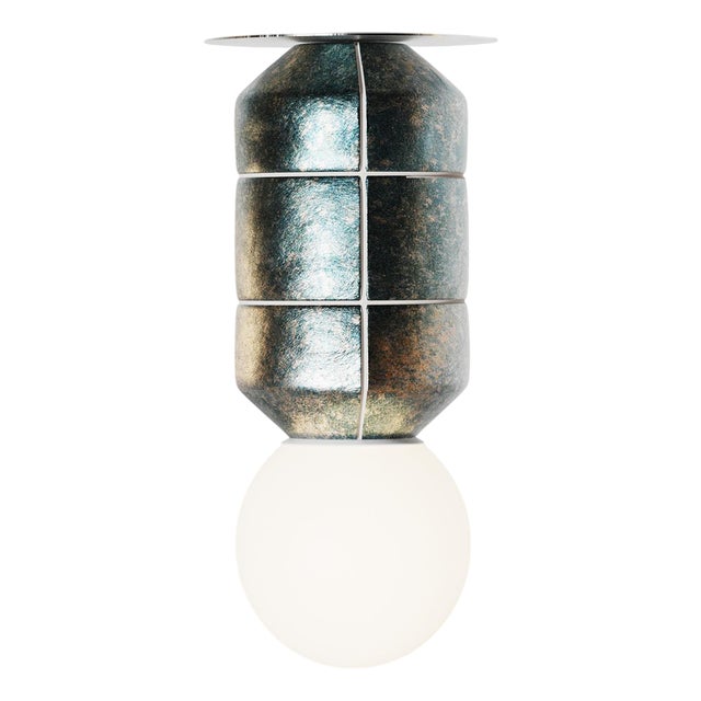 Handcrafted Ceramic Base Spot Table Lamp For Sale