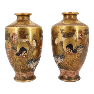 19th Century Pair of Japanese Satsuma Vases