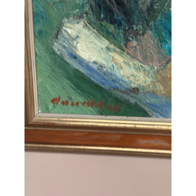 Arnold William Pedersen, Farmhouses, 1960s, Oil on Canvas, Framed For Sale - Image 7 of 18