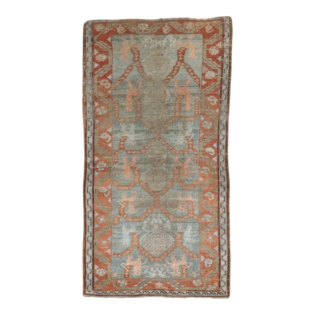 Zabihi Collection Persian Kurd Lion Antique Rug - 3'3" x 6'2" For Sale