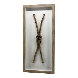 Sailors "Sheet" Knot Framed - Driftwood Frame Coastal Wall Decor For Sale