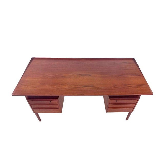 Wood Vintage Danish Freestanding Desk by Peter Løvig Nielsen, 1960s For Sale - Image 7 of 14