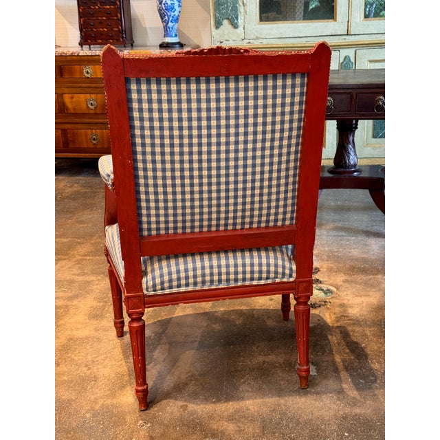 Pair of 19th Century French Fauteuils in the Louis XVI Taste For Sale - Image 9 of 10