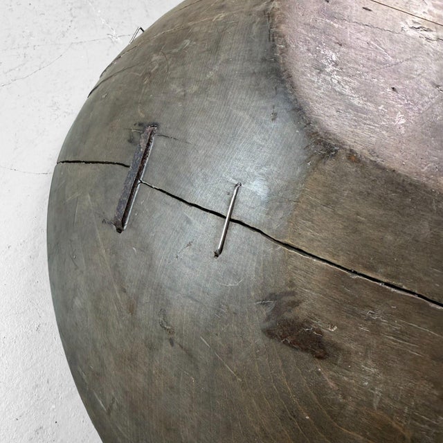 Vintage Japanese Wooden Bowl, 1920s For Sale - Image 11 of 14